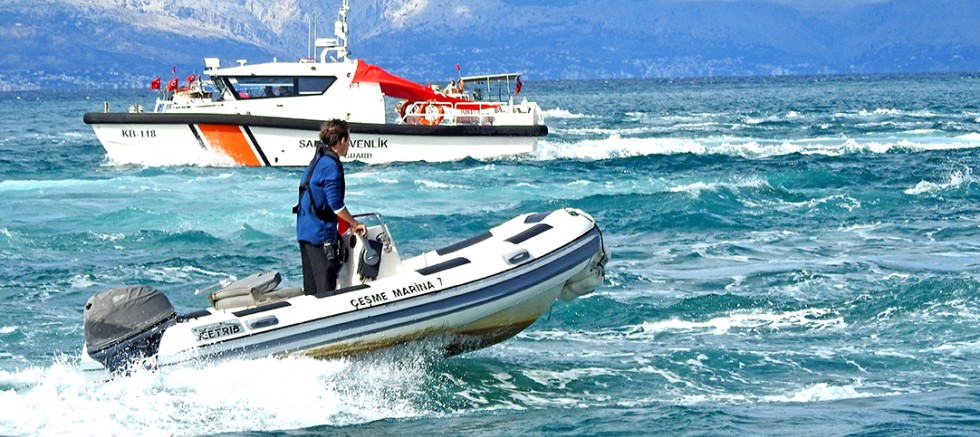 Çeşme’de Cumhuriyet coşkusu karadan denize taştı